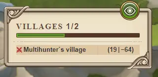 red swords next to the village name